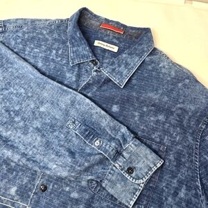 Tommy Bahama‎ Indigo Beach Flip Cuff Distressed Striped Mens Size 3XL Blue XXXL.